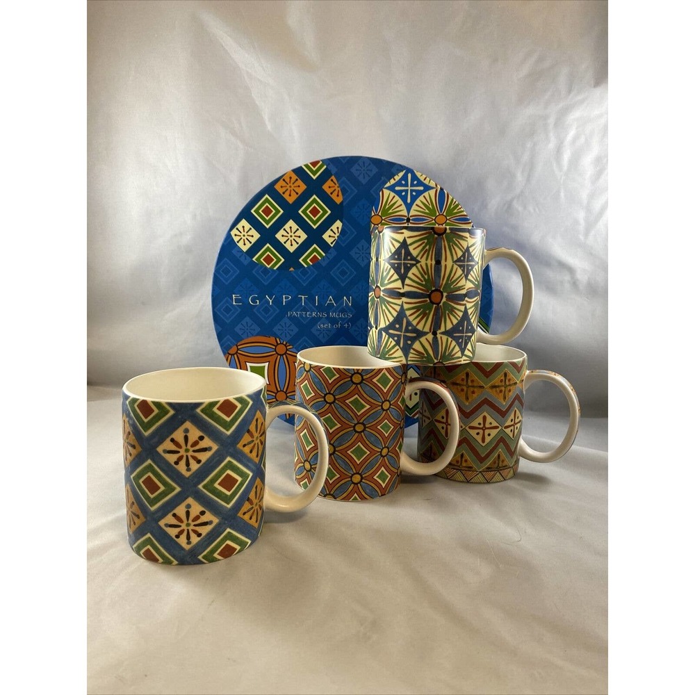 EGYPTIAN Patterns Cups Set of 4 * Metropolitan Museum of Art (C1)